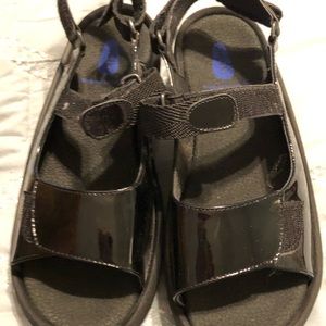 wolky patent leather sandals